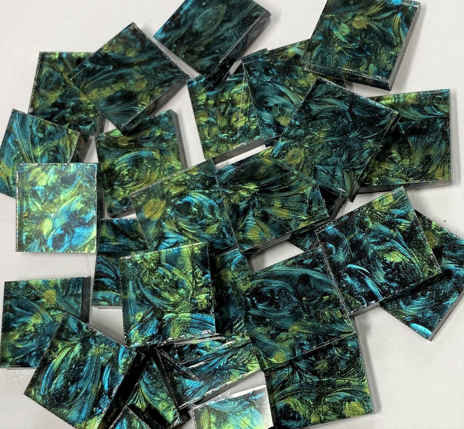 Spring Green & Bluegreen Van Gogh Tiles