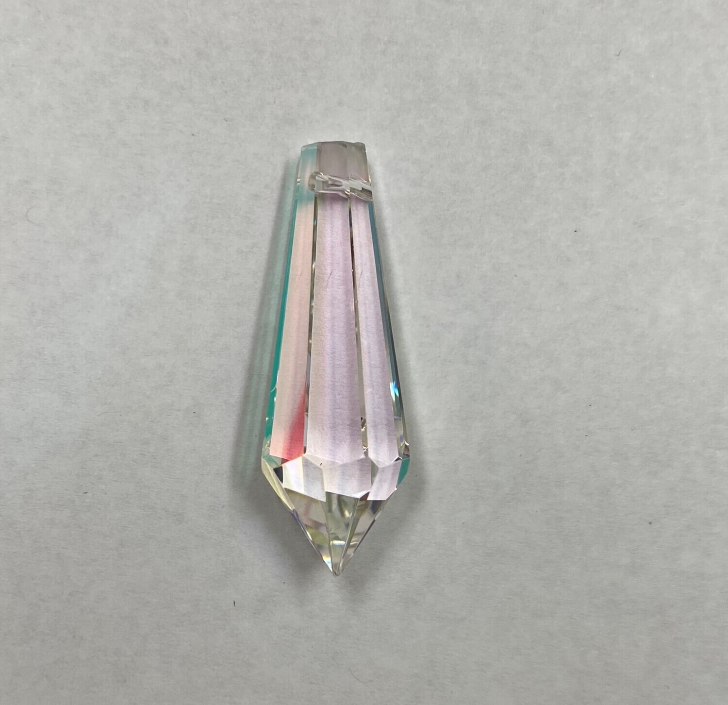 Iridescent Crystal Point Pendant 1.5" Long