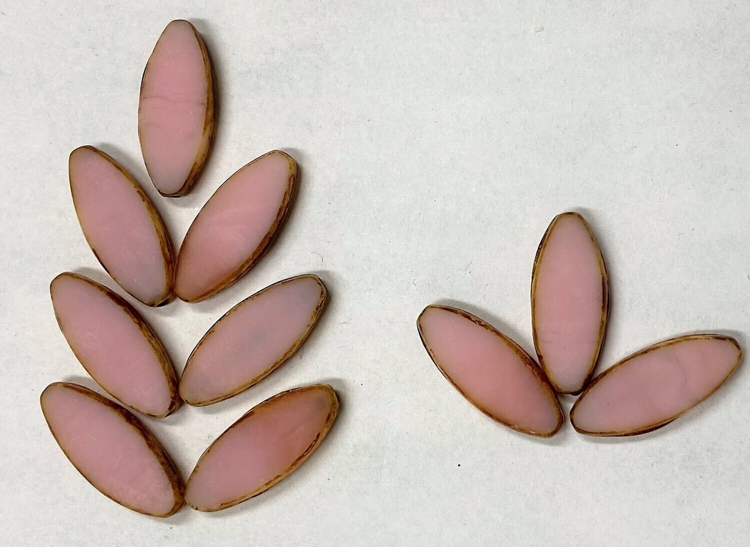 10 Pink Czech Glass Petals