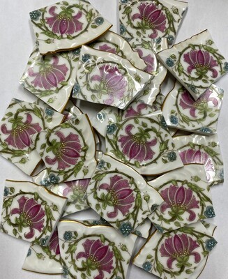 24 Large Limoges China Mosaic Pieces