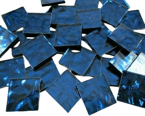 Sapphire Blue Waves Mirror Tiles