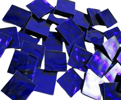 Cobalt Blue Waves Mirror Tiles