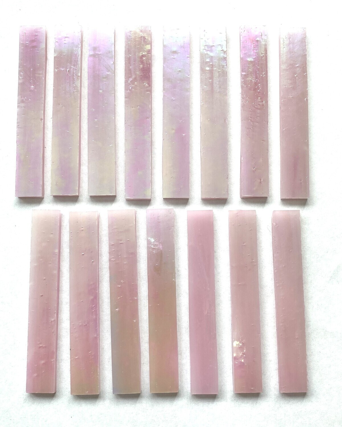 15 Iridescent Pink Large Rectangle TIles