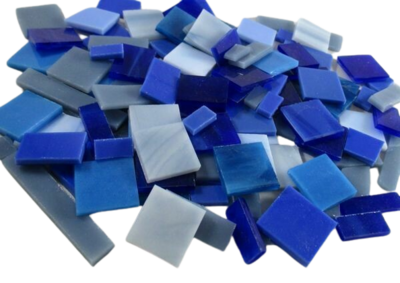 Blue Mix Stained Glass Offcuts 1/2 Lb