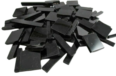 Black Stained Glass Offcuts 1/2 Lb