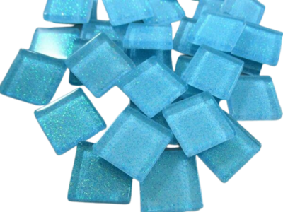 3/4" Sky Blue Glitter Tiles