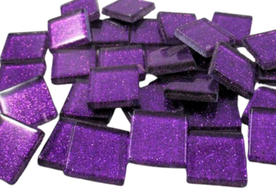 3/4" Purple Glitter Tiles