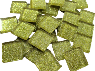 3/4" Gold Glitter Tiles