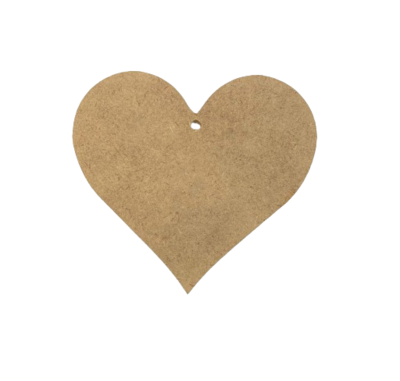 Heart 4" - 1/4" Thick MDF