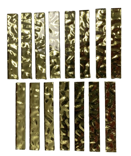 15 Light Gold Mirror Large Rectangle TIles