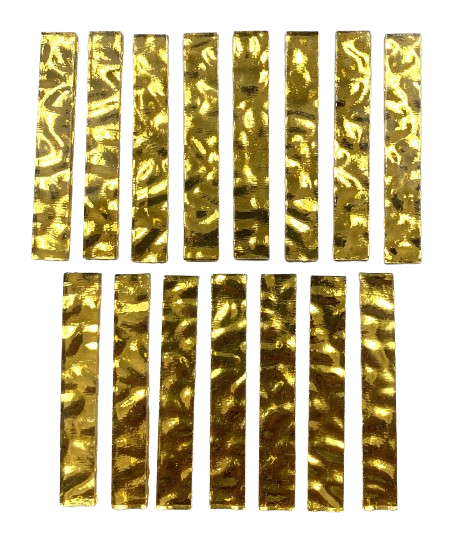 15 Gold Waves Mirror Large Rectangle TIles