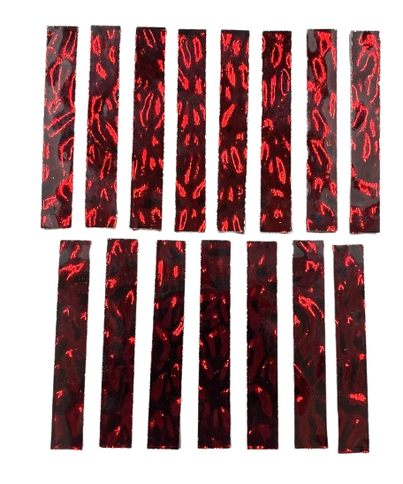 15 Red Waves Mirror Large Rectangle TIles