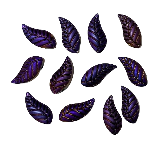 Large Purple Metallic Glass Leaves