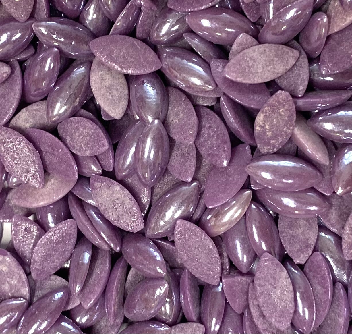 65 Pearlized Purple Glass Petals 12mm