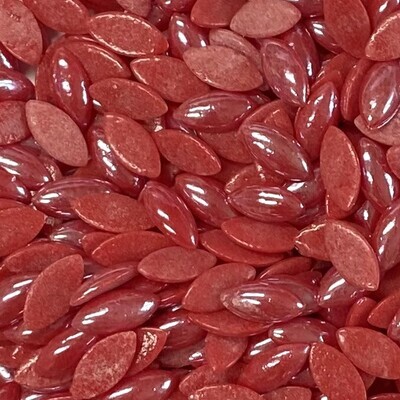 65 Pearlized Red Glass Petals 12mm