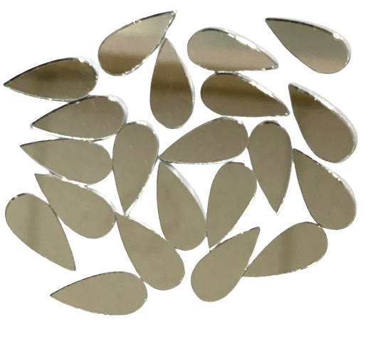 Silver Mirror Large Flower Petals (Thin)