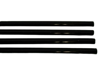 Black Glass Rods (~6"Long - 4 pieces)