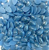 50 Pearlescent Sky Blue Glass 12mm Teardrop Tiles