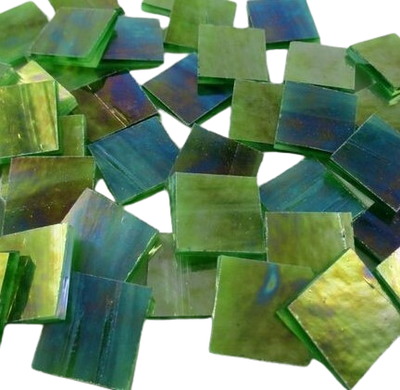 Iridescent Leaf Green Tiles
