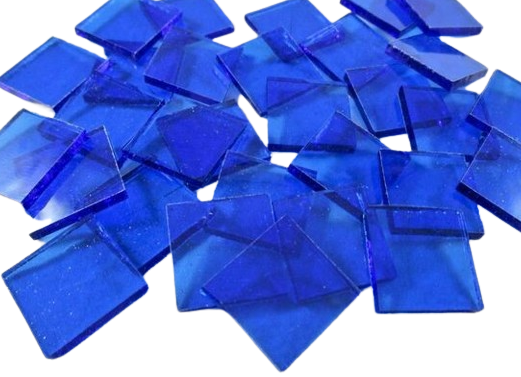 Transparent Royal Blue Tiles