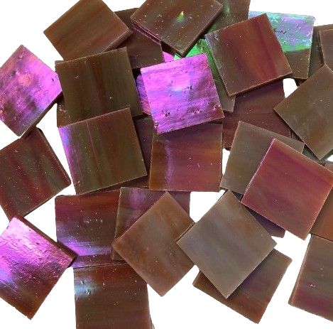 Iridescent Brown &amp; Red  Swirled Tiles