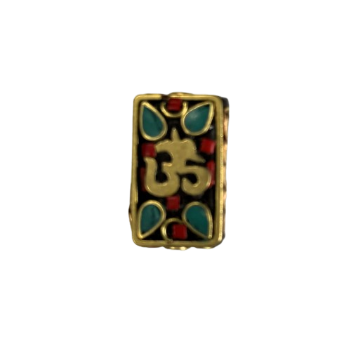 Tibetan Rectangle Bead - 24mm x 15mm