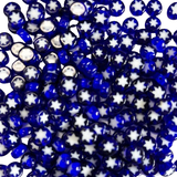 25 Stars on Blue Millefiori Glass Beads 8mm