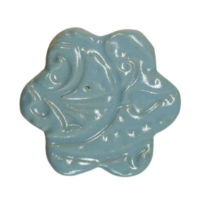 2&quot; Blue Ceramic Tile Flower Medallion