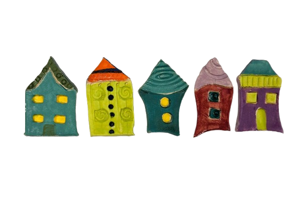 5 Handcrafted Ceramic House Tiles