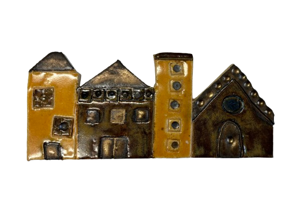 House Row Handcrafted Ceramic House Tile