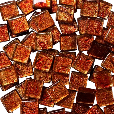 10mm Orange Foil Tiles