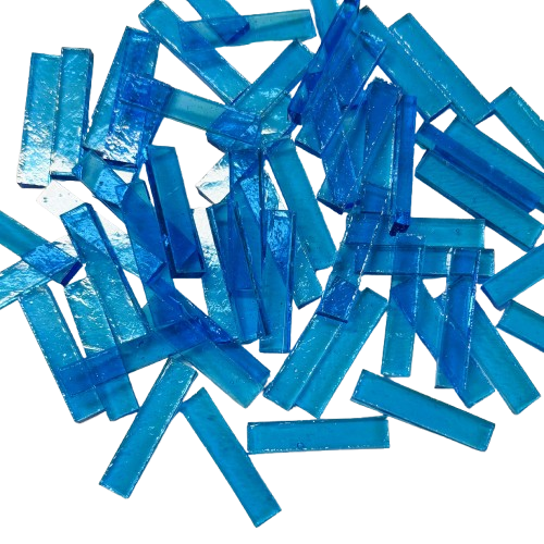 Transparent Turquoise Blue Stained Glass Skinnies