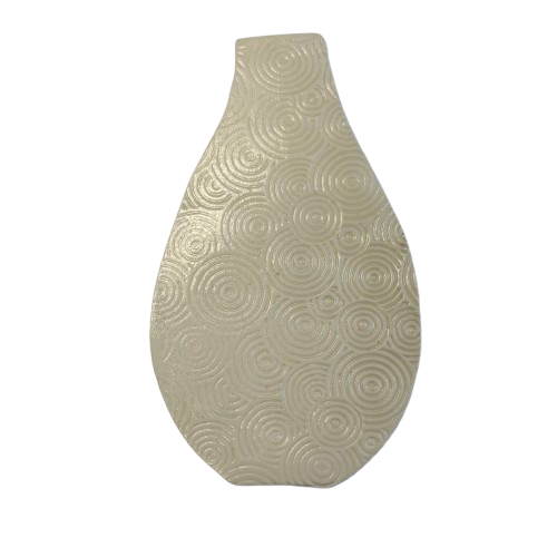 Off White Textured Handcrafted Vase