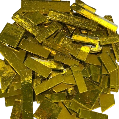Bright Yellow Mirror Offcuts 1/2 Lb