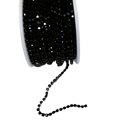 Black Rhinestone Chain