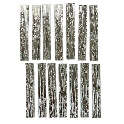 15 Silver Rain Mirror Large Rectangle Tiles