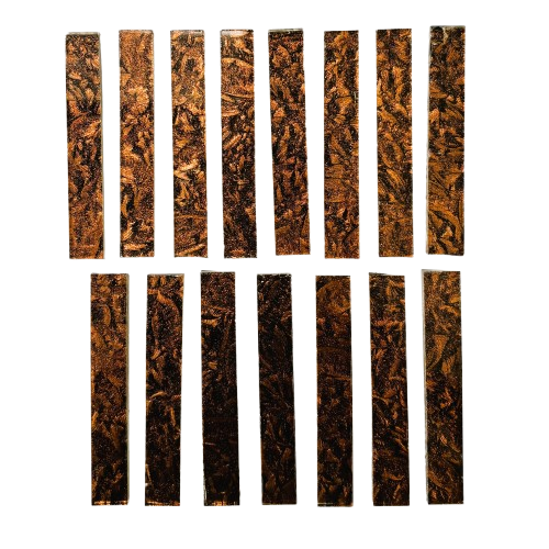 15 Copper Sparkle Van Gogh  Large Rectangle Tiles