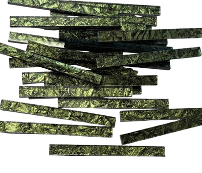 25 Green Sparkle Van Gogh Sticks (1/4&quot; x 3&quot;)