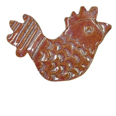 Large Crested Bird Ceramic Tile – 3.5&quot; Long