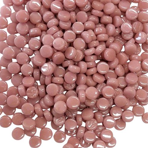 Rose Pink Glass Mini Dots