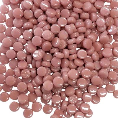Rose Pink Glass Mini Dots