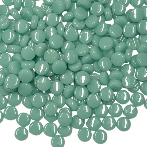 Light Teal Glass  Mini Dots