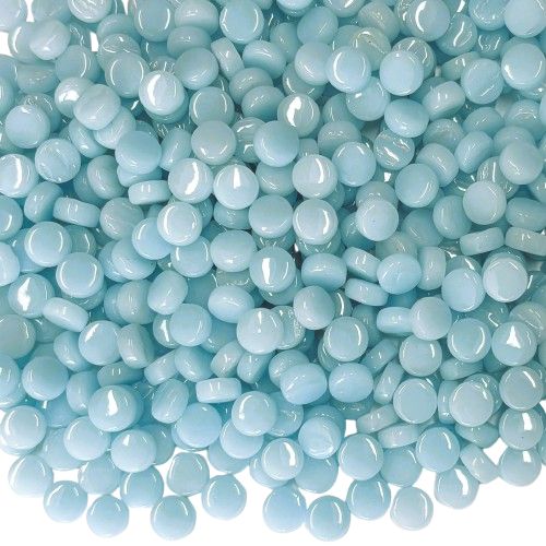 Aqua Blue Glass Mini Dots