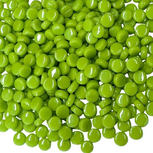 Chartreuse Green Glass  Mini Dots