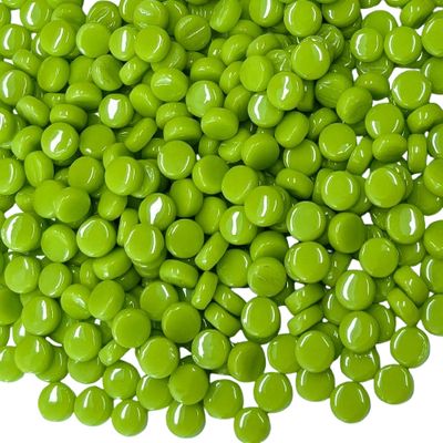 Chartreuse Green Glass  Mini Dots