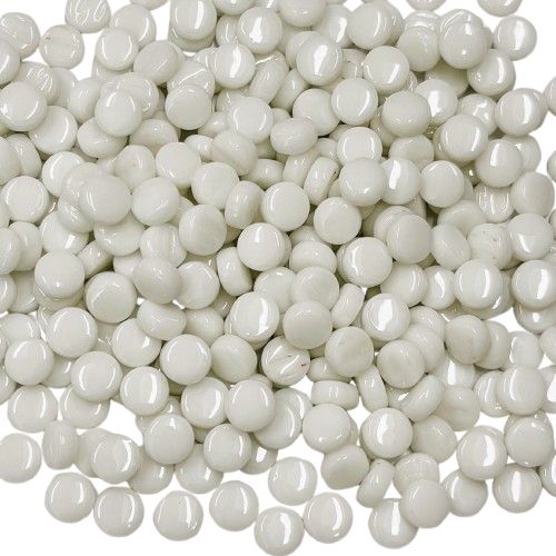 White Glass Mini Dots