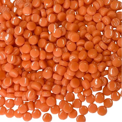 Tangerine Orange Glass Mini Dots