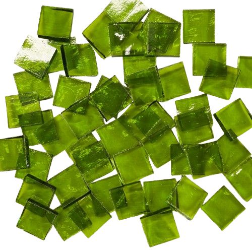 Transparent Spring Green Waves Tiles