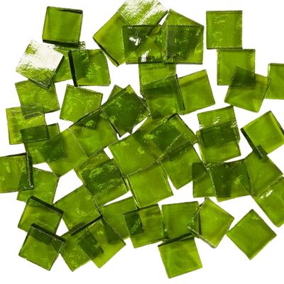 Transparent Spring Green Waves Tiles
