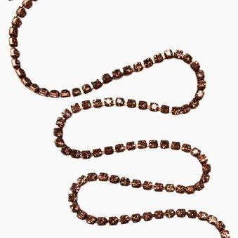 Rose Pink Rhinestone Chain